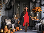 Peleryna halloween czarny płaszcz z kapturem przebranie strój dla dziecka
