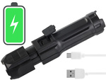 Dobíjateľná taktická led baterka zoom xpe led vojenská silná polícia