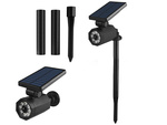 Lámpara solar 8 led impulsado jardín sensor crepuscular movimiento para el jardín