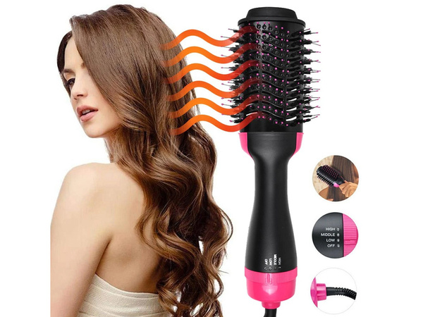 Hair dryer curling iron straightening iron brush