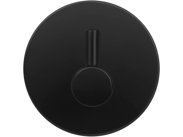 Wieszak haczyk pojedyńczy okrągły na ręcznik samoprzylepny czarny stalowy