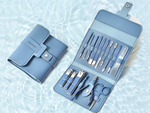 Zestaw do paznokci przybornik manicure pedicure etui cążki 16 elementów