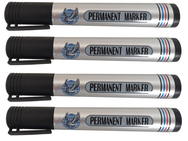 Permanent marker stift schwarz wasserfest rund