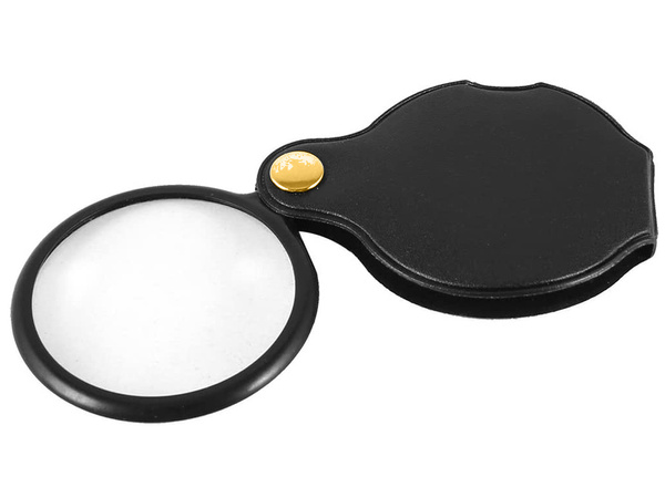 Lupa de bolsillo plegable pequeño estuche