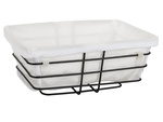 Altillo cesta de alambre de metal para cocina para pan de frutas con forro