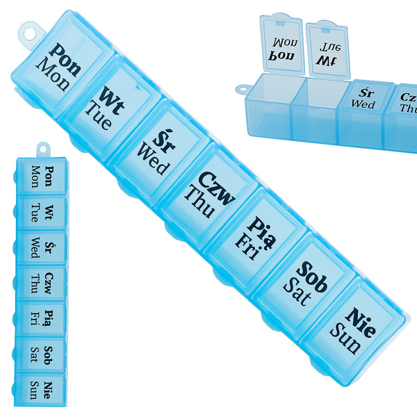Medication container weekly medication cassette supplement organiser 7 days