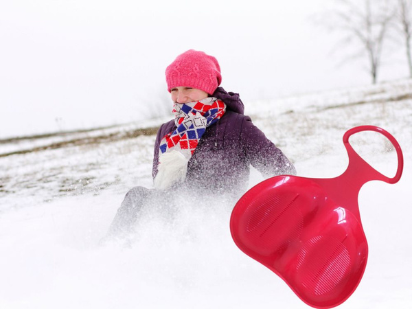 Trineo de plástico tobogán de manzana tobogán de nieve grande