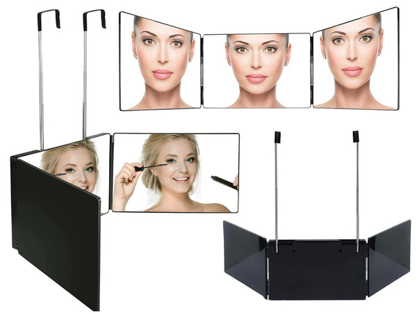 3-dielne sklopné nástenné kozmetické zrkadlo