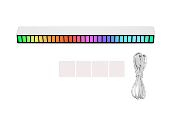 Usb led sonido respuesta multicolor tira de neón rgb led parpadeante batería