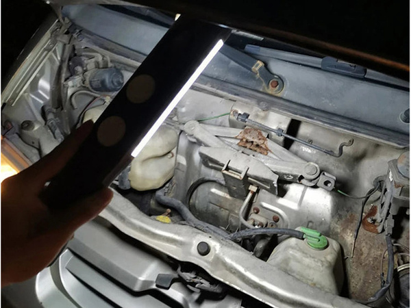 Mocna latarka warsztatowa lampa 48 led cob usb hak magnes akumulatorowa