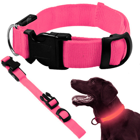 Led lighting darkness collar pentru câini și pisici reglabil 59cm