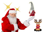Fantôme de Noël Fantôme rouge avec barbe de Noël 38cm souple