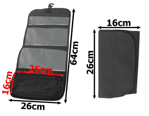 Neceser plegable organizador de baño colgante con percha