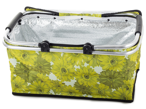 Thermal folding picnic basket insulating shopping basket