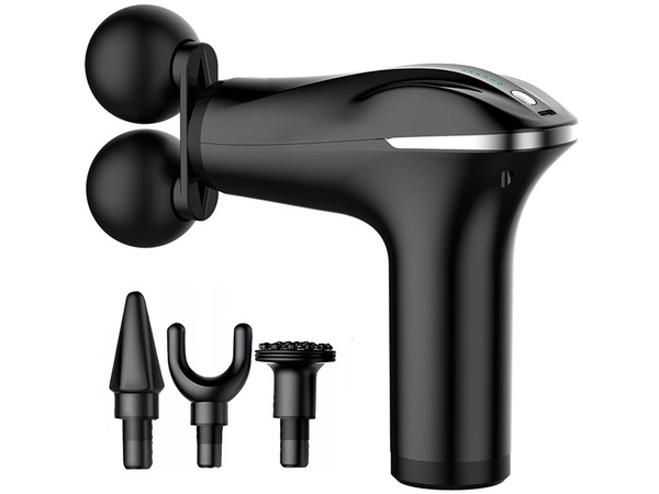 Pistolet de massage du dos masseur de jambes pistolet de massage puissant 4 embouts