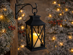 DECORATIVE LED LANTERN WITH ELECTRIC BATTERY-POWERED CANDLE