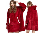 Warmes sweatshirt oversize-decke xxl 2in1 dickes fell weiches kapuzenmantel