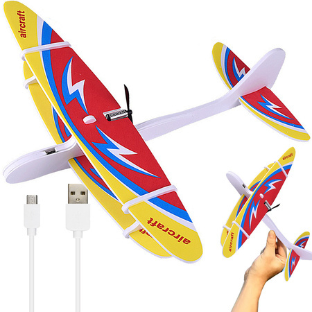 Polistiren avion de zbor spumă usb motor glider dart lumina