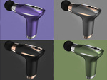 Pistola de masaje masajeador de espalda pistola de vibración corporal juego de 6 piezas de mano