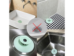 Silicone plug with a strainer for the sink