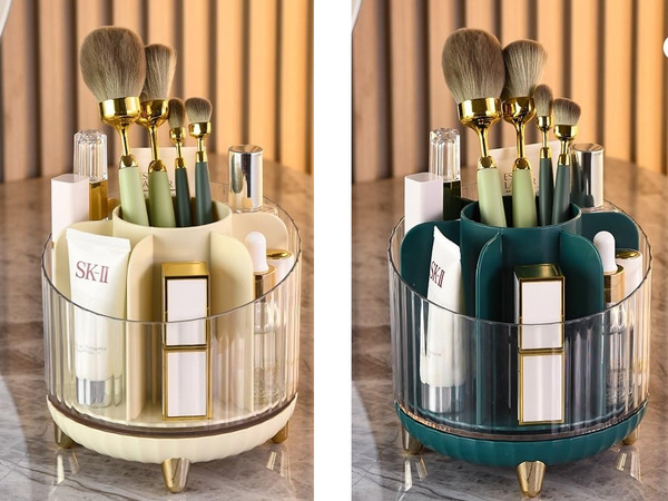 Organizador de cosmeticos joyero giratorio 360 para pinceles maquillaje cofre