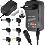 UNIVERSAALNE TOITEAADAPTOR REGULEERITAV MITME VAHEKOHAGA 6 PISTIKUT 3V-12V