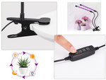 2x lampe de croissance pour plantes 40 led timer usb clip