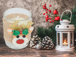 Scented candles in glass candles reindeer christmas set 2 pcs