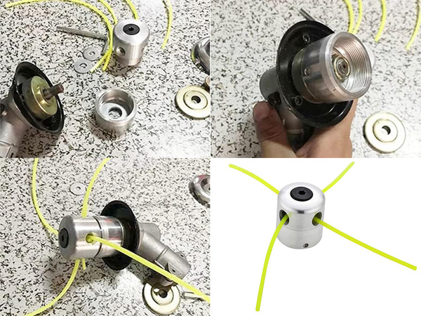 Cabezal de vena de aluminio para desbrozadoras recortadoras de gasolina recortadora de césped de vena