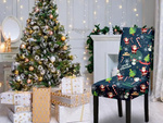 Housse de chaise de noël élastique universel décoratif michael