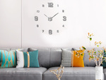 Stenska ura 3d nalepka stenska ura xxl velika 130 cm nalepka tiho