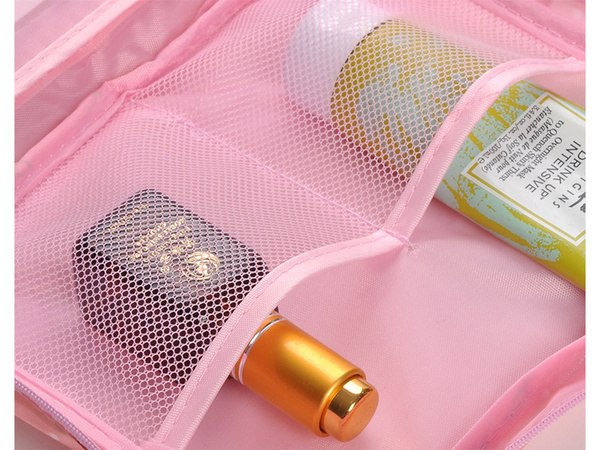 Make-up bag travel organiser pink