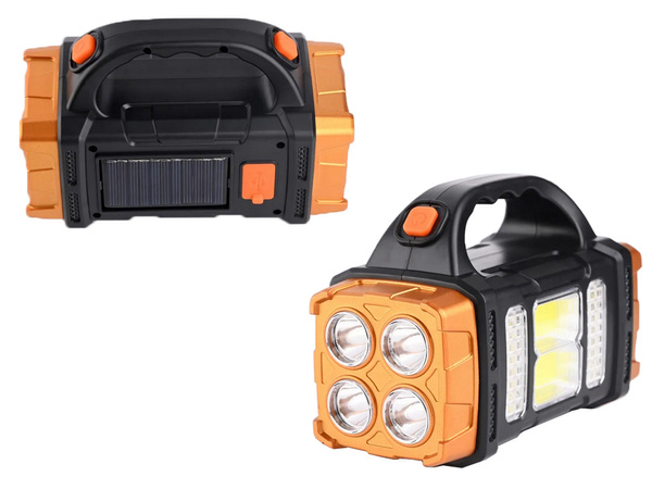 Lanternă solară portabilă reîncărcabilă led cob powerbank proiector