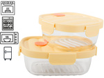 2x récipients en verre pour aliments avec couvercle thermo-résistants sac thermique