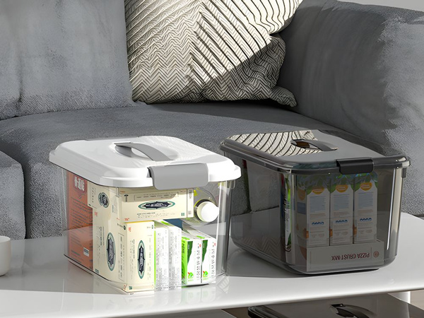 Контейнер для хранения с крышкой ручка закрытие большая вместимость 20 л