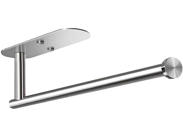 Kitchen paper towel holder adhesive metal silver loft