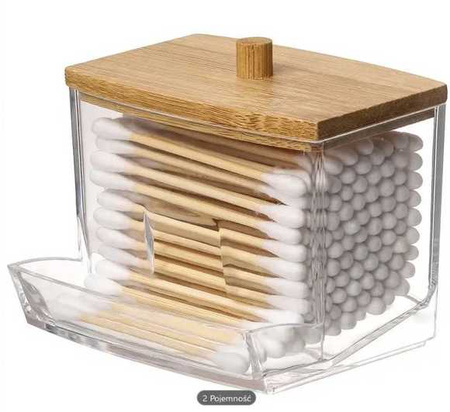 BATHROOM ORGANISER CONTAINER FOR EAR SWABS, HYGIENIC COSMETICS
