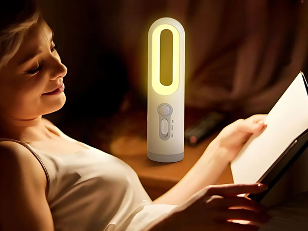 Led night light with motion sensor and wireless flashlight function, usb-powered