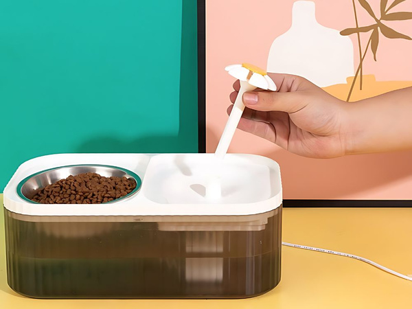 Automatische katzentränke hundewasserbrunnen filter futterschale