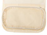Collapsible vanity case hanging bathroom organiser with hanger