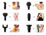 Massage gun body massager lcd powerful wireless set case