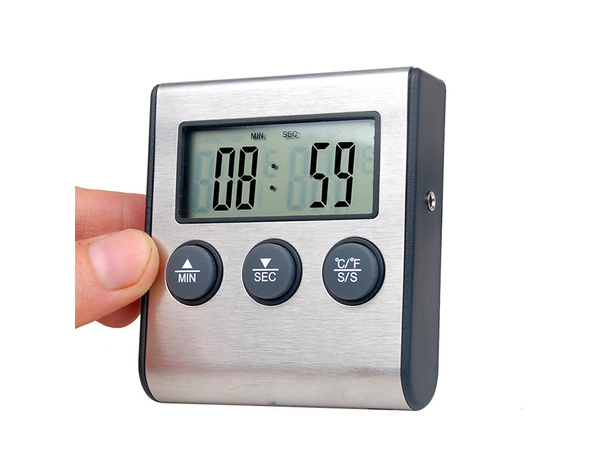 Thermometer mit thermosonde zum garen von fleisch aus der räucherkammer