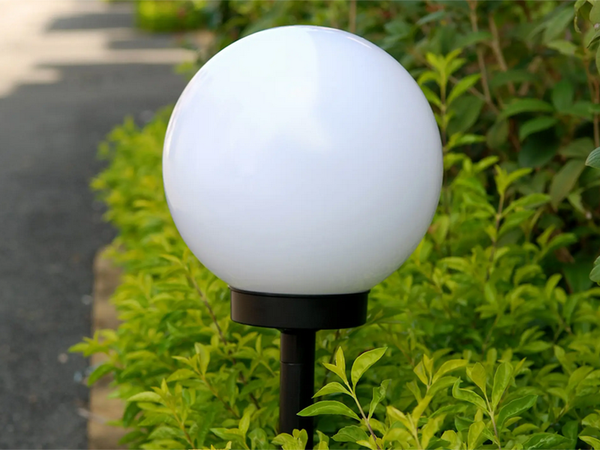 4x lámpara de bola de jardín solar rgb 10 cm