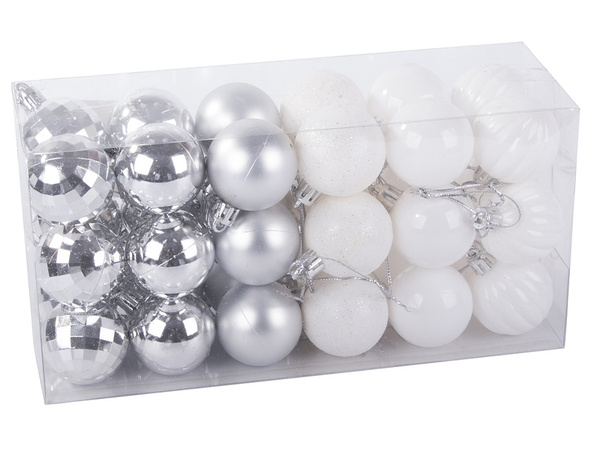 Boules de noël 3cm set 36pcs boules de noël divers