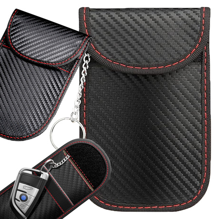 Anti-theft car key case with rfid signal blocking