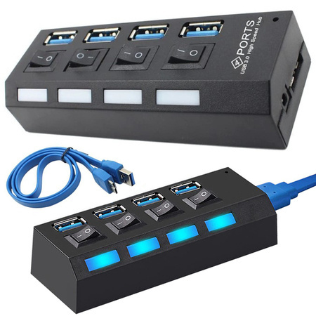 Sadalītājs hub usb portu sadalītājs 4x usb 3.0