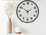 Wall clock large non-touching silent 25 cm round second hand
