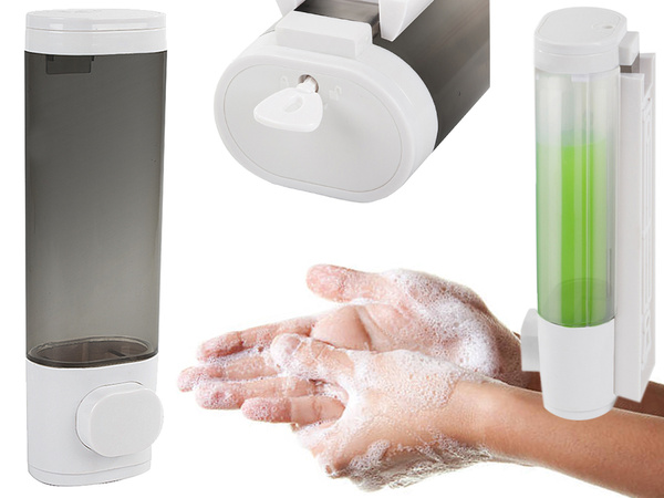 Dozownik mydła żelu płynu szamponu na mydło ścienny podajnik 300ml wiszący