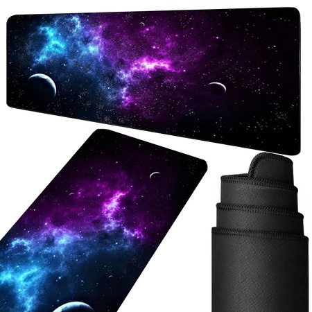 Suport de birou pentru jocuri xxl cosmos stars 80x30 thick