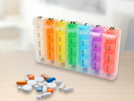 Boîte à médicaments boîte à pilules cassette hebdomadaire de médicaments à l'heure du jour